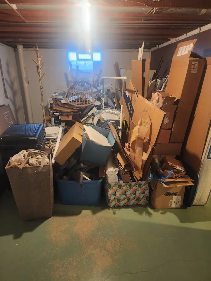 Roll-off dumpster container at job site for 6 Yard Dumpster Rental in Concord